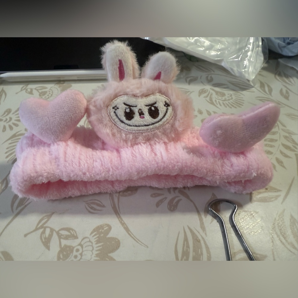 Labubu Plush Hair Band, Pink